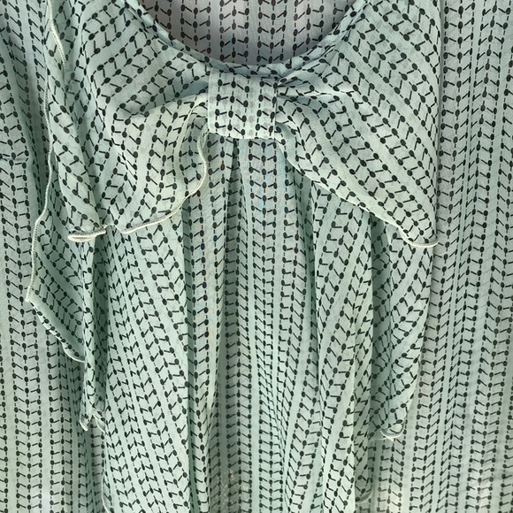 AB Studio sheer teal top - Picture 3 of 5